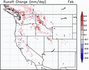Snow runoff map