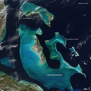 Satellite image of the Great Bahama Bank